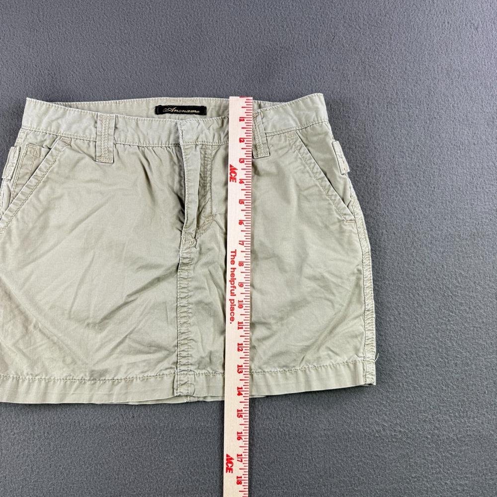 Anoname Denim Hiking Skirt Women 28 Cargo Camp Flap Pocket Outdoors Beige Cottag - Picture 5 of 9